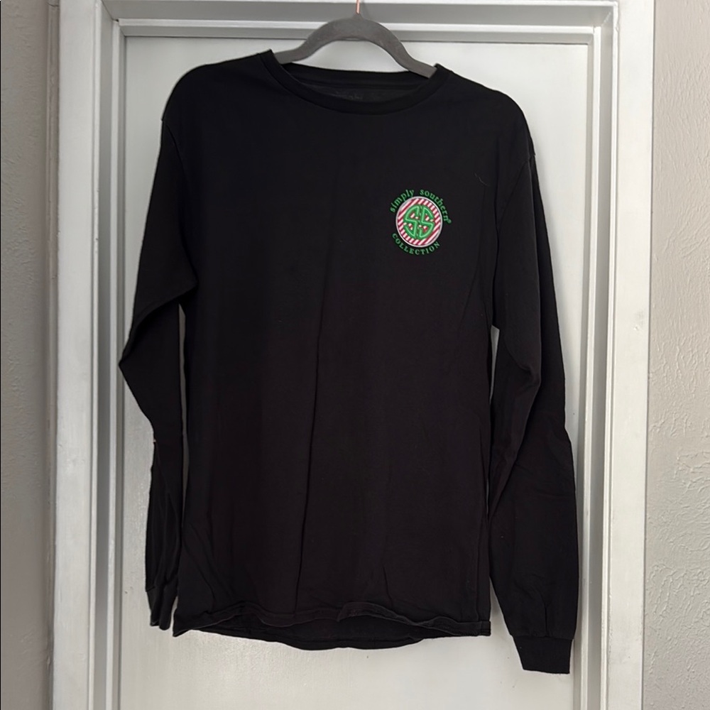 Simply Southern Christmas Black Long Sleeve Tee